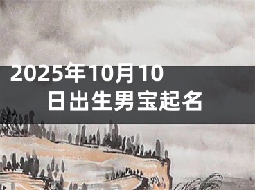 2025年10月10日出生男宝起名