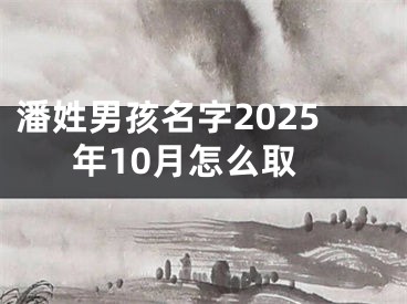 潘姓男孩名字2025年10月怎么取