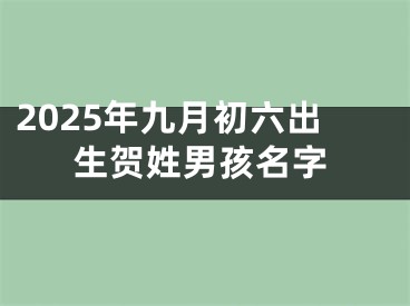 2025年九月初六出生贺姓男孩名字