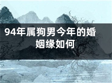 94年属狗男今年的婚姻缘如何