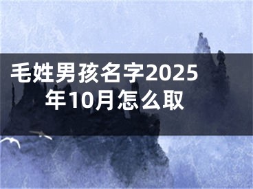 毛姓男孩名字2025年10月怎么取