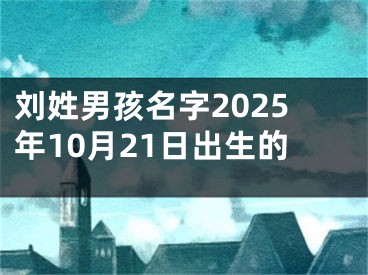 刘姓男孩名字2025年10月21日出生的