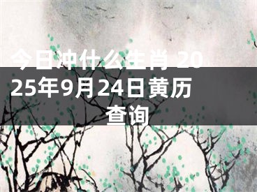 今日冲什么生肖 2025年9月24日黄历查询
