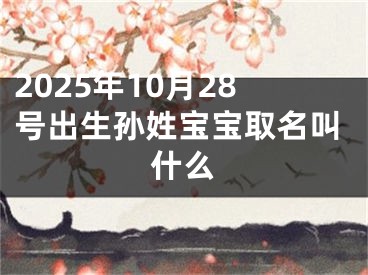 2025年10月28号出生孙姓宝宝取名叫什么