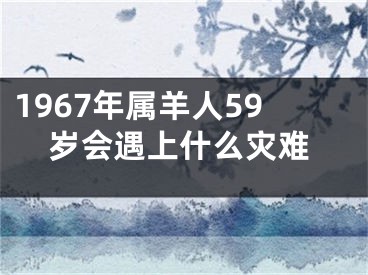 1967年属羊人59岁会遇上什么灾难
