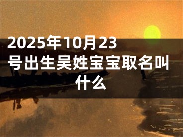 2025年10月23号出生吴姓宝宝取名叫什么