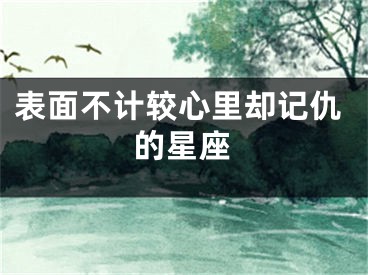 表面不计较心里却记仇的星座