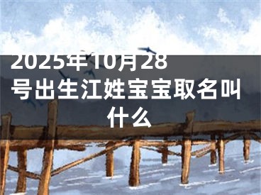 2025年10月28号出生江姓宝宝取名叫什么