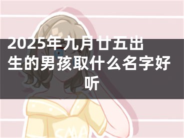 2025年九月廿五出生的男孩取什么名字好听