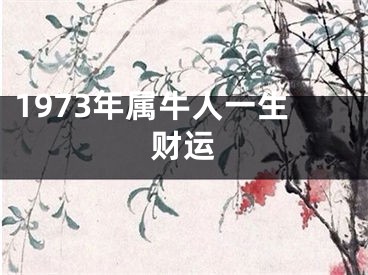 1973年属牛人一生财运