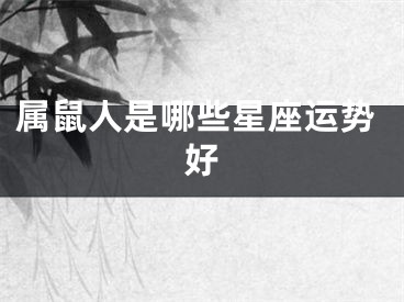 属鼠人是哪些星座运势好
