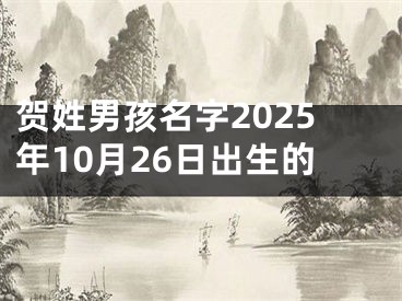 贺姓男孩名字2025年10月26日出生的