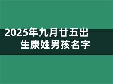 2025年九月廿五出生康姓男孩名字
