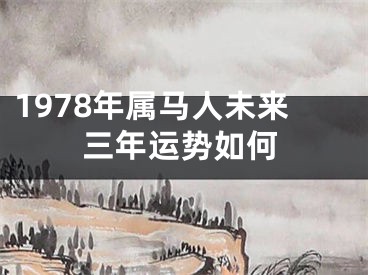 1978年属马人未来三年运势如何