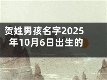 贺姓男孩名字2025年10月6日出生的