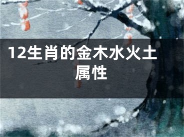 12生肖的金木水火土属性