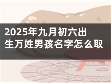 2025年九月初六出生万姓男孩名字怎么取