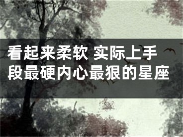 看起来柔软 实际上手段最硬内心最狠的星座