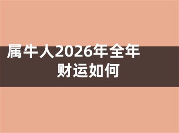 属牛人2026年全年财运如何