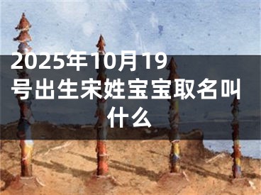 2025年10月19号出生宋姓宝宝取名叫什么