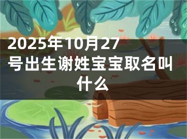 2025年10月27号出生谢姓宝宝取名叫什么