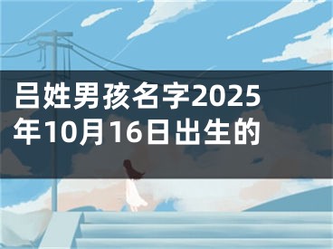 吕姓男孩名字2025年10月16日出生的