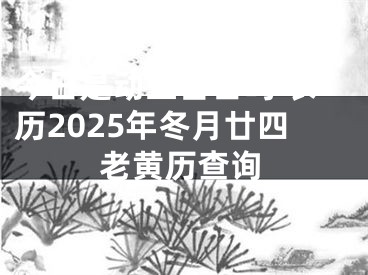 今日是动土吉日吗 农历2025年冬月廿四老黄历查询