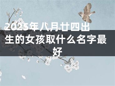 2025年八月廿四出生的女孩取什么名字最好