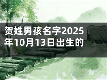 贺姓男孩名字2025年10月13日出生的