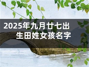 2025年九月廿七出生田姓女孩名字