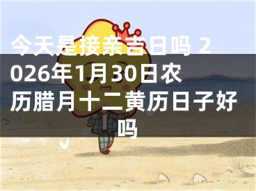 今天是接亲吉日吗 2026年1月30日农历腊月十二黄历日子好吗