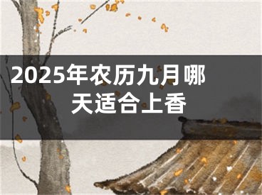 2025年农历九月哪天适合上香
