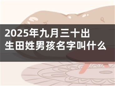 2025年九月三十出生田姓男孩名字叫什么