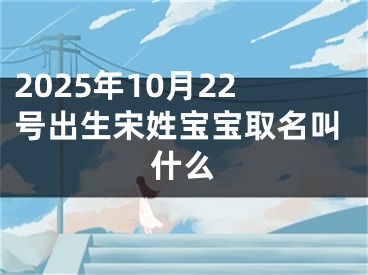 2025年10月22号出生宋姓宝宝取名叫什么
