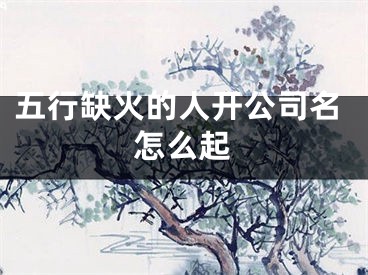 五行缺火的人开公司名怎么起