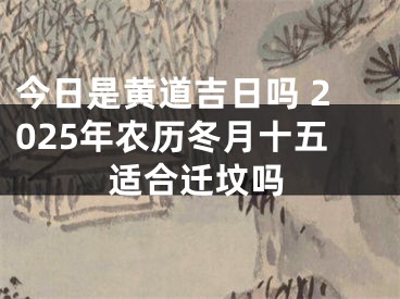 今日是黄道吉日吗 2025年农历冬月十五适合迁坟吗