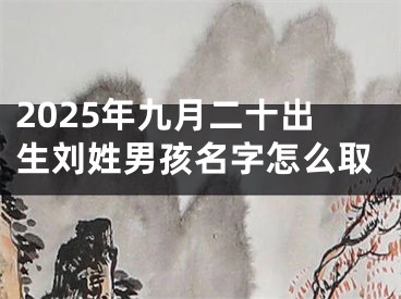 2025年九月二十出生刘姓男孩名字怎么取