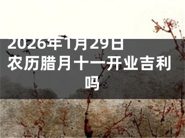2026年1月29日农历腊月十一开业吉利吗