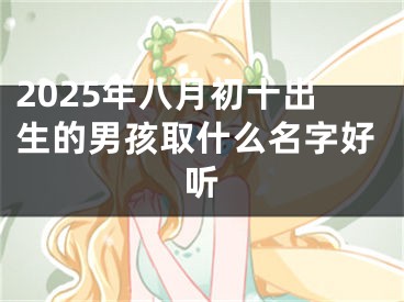 2025年八月初十出生的男孩取什么名字好听
