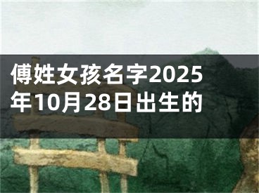 傅姓女孩名字2025年10月28日出生的