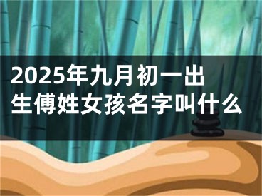 2025年九月初一出生傅姓女孩名字叫什么