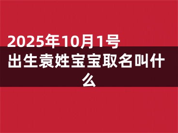 2025年10月1号出生袁姓宝宝取名叫什么