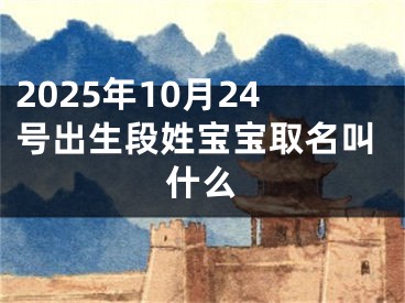 2025年10月24号出生段姓宝宝取名叫什么