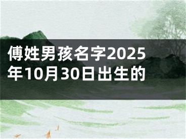 傅姓男孩名字2025年10月30日出生的