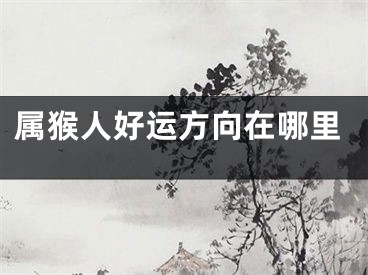属猴人好运方向在哪里