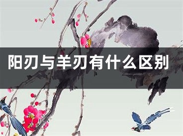 阳刃与羊刃有什么区别