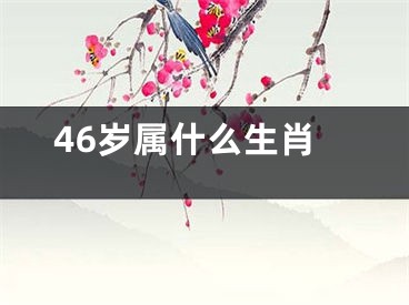 46岁属什么生肖