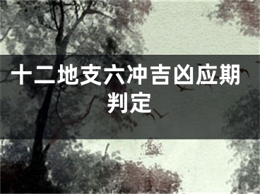 十二地支六冲吉凶应期判定