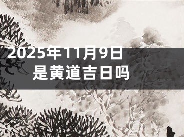 2025年11月9日是黄道吉日吗 