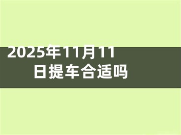 2025年11月11日提车合适吗 